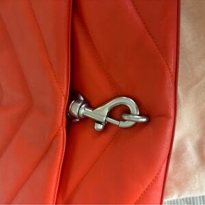 XL Rebecca Minkoff Edie in orange with silver hardware.